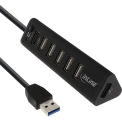 InLine 4043718232369 hub di interfaccia USB 3.2 Gen 1 (3.1 Gen 1) Type-A 5000 Mbit/s Nero