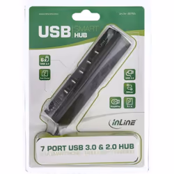 InLine 4043718232369 hub di interfaccia USB 3.2 Gen 1 (3.1 Gen 1) Type-A 5000 Mbit/s Nero