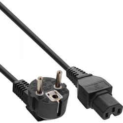 InLine 16810E Nero 3 m CEE7/7 Accoppiatore C15