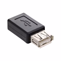 InLine Adattatore USB 2.0 Micro B femmina / A femmina, USB 2.0 A female, Micro-USB type B, Nero