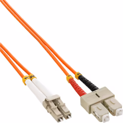 InLine Cavo Duplex, LC/SC 50/125µm, Fibra Ottica OM2, 0,5m, 0,5 m, OM2, LC, SC