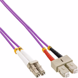 InLine Cavo Duplex, LC/SC 50/125µm, Fibra Ottica OM4, 25m, 25 m, OM4, 2x LC, 2x SC