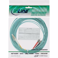 InLine Cavo Duplex, LC/ST 50/125µm, Fibra Ottica OM3, 25m