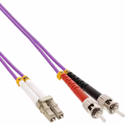InLine Cavo Duplex, LC/ST 50/125µm, Fibra Ottica OM4, 25m, 25 m, OM4, LC, ST