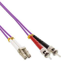 InLine Cavo Duplex, LC/ST 50/125µm, Fibra Ottica OM4, 25m