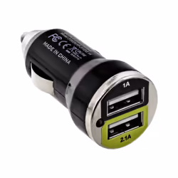 InLine Alimentatore USB per Auto, In: 12/24V, Out: USB 5V/2100mA, 45x25mm, nero