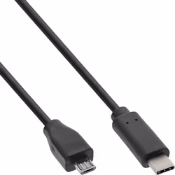InLine Cavo USB 2.0 Micro, C M / Micro B M, 1,5m, 3A@1m, 0,5A@2m, nero, 1,5 m, USB C, Micro-USB B, USB 2.0, Maschio/Maschio, ...