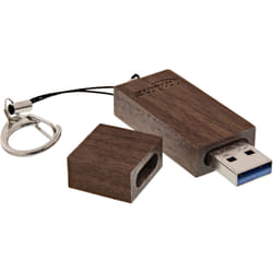InLine USB 3.0 Pendrive 8GB, l.90MB/s, s.50MB/s, legno di noce, portachiavi