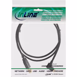 InLine Cavo USB 2.0 Micro, Am/ Micro B M, Angolato, dorato, nero, 1m