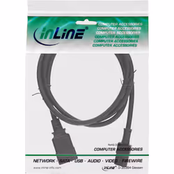InLine Cavo adattatore alimentazione spina C20 presa C13, nero, 2m