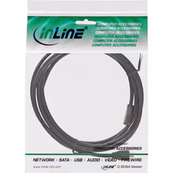 InLine Cavo USB 2.0 Micro, Micro Bm/ F, prolunga, dorato, nero, 5m