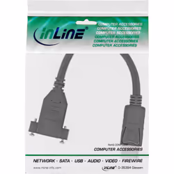 InLine Cavo DisplayPort da pannello maschio / femmina, 0,2m, 4K2K, nero