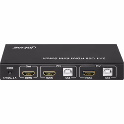 InLine KVM Desktop Switch, 2-porte, HDMI 4K2K, USB 2.0 Hub, con Audio - Vista aggiuntiva 4