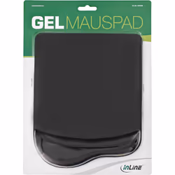 InLine Mouse Pad, poggia polso in gel, 235x185x25mm, nero