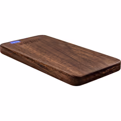 InLine woodplate USB x2 Power Bank, 5000mAh, corpo in puro legno di noce
