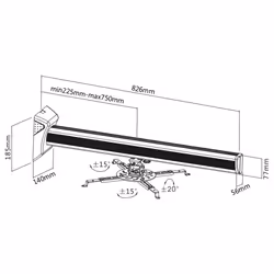 InLine Supporto parete per Beamer, max. 16kg