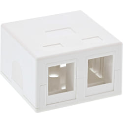 InLine Scatola per 2 prese Keystone RJ45, bianco