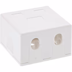 InLine Scatola per 2 prese Keystone RJ45, bianco