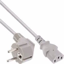 InLine Cavo alimentazione, Spina Shucko CEE-7/7 90° a Presa IEC-320-C13, 1,0m, 1 m, CEE7/7, Accoppiatore C13