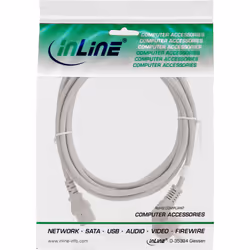 InLine Cavo alimentazione, Spina Shucko CEE-7/7 90° a Presa IEC-320-C13, 3m