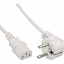InLine Cavo alimentazione, Spina Shucko CEE-7/7 90° a Presa IEC-320-C13, 0,5m, 0,5 m, CEE7/7, Accoppiatore C13
