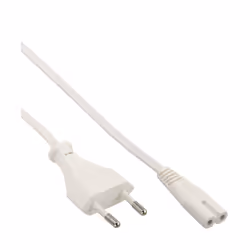 InLine Cavo alimentaz. spina Italiana presa Euro 8 C7, bianco, 1m, 1 m, CEE7/16, Accoppiatore C7