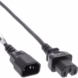 InLine Cavo alimentazione spina C14 presa C15, nero, 5m, 5 m, Accoppiatore C14, Accoppiatore C15