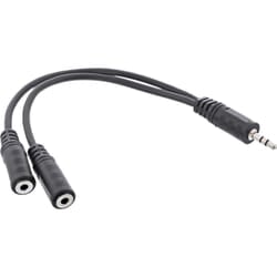 InLine Cavo Audio Y Jack 3,5mm maschio a 2x Jack 3,5mm femmina, 3m, stereo