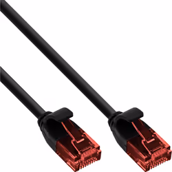 InLine Cavo patch Lan Slim, U/UTP, Cat.6, nero, 0,5m, 0,5 m, Cat6, U/UTP (UTP), RJ-45, RJ-45, Nero