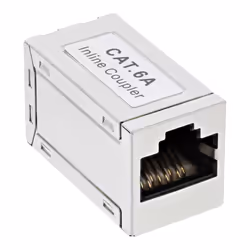 InLine Adattatore femmina-femmina cat. 6a, presa 2x RJ45, schermato, RJ45, RJ45, Argento