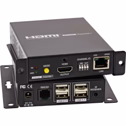 InLine KVM USB HDMI Extender IP, via lan RJ45, UTP, 4K, 100m, Trasmettitore e ricevitore, Cablato, 100 m, Cat5, Cat6, 3840 x ...