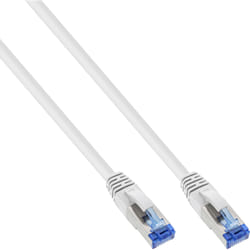 InLine Cavo patch Lan, S/FTP(PiMf), Cat.6a, 500MHz, CU, halogenf., bianco, 20m