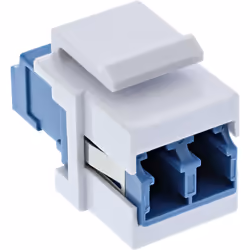 InLine Adattatore Snap-In Keystone FO, LC/LC duplex, monomodale, ceramica, Bianco, LC, LC, Femmina, Femmina, Fibra