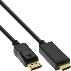 InLine Cavo DisplayPort M a HDMI M, 2m, con Audio, 4K/60Hz, DP1.2, nero