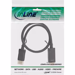 InLine Cavo DisplayPort M a HDMI M, 2m, con Audio, 4K/60Hz, DP1.2, nero