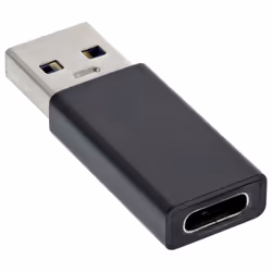 InLine Adattatore USB 3.2 Gen.2, da spina USB-A a presa USB-C, USB A male, USB 3.1 C, Nero