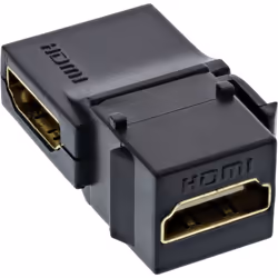 InLine HDMI Keystone Snap-In insert 4K/60Hz, presa HDMI A, angolata, nero