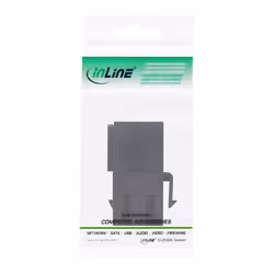 InLine USB 3.0 Keystone Snap-In Insert, USB-A F/F, angolato nero
