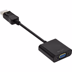 InLine Basic DisplayPort a cavo adattatore VGA, nero, 0,15 m, 0,15 m, VGA (D-Sub), DisplayPort, Maschio, Femmina, Oro