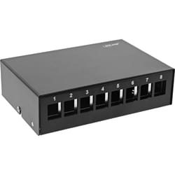 InLine , box 8x Keystone RJ45, metallo, nero RAL9005