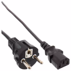 InLine Cavo alimentazione Spina Shucko a Presa IEC-320-C13, conf.25pz, 1,8m, 1,8 m, Accoppiatore C13
