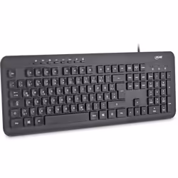 InLine Design Keyboard, USB, Tastiera Layout TEDESCO, nero, Full-size (100%), Cablato, USB, QWERTZ, Nero