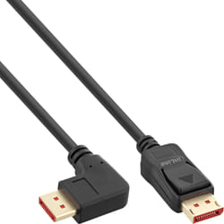 InLine Cavo DisplayPort 1.4, 8K4K, ad angolo retto, nero/oro, 1m
