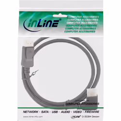 InLine Cavo DisplayPort 1.4, 8K4K, ad angolo retto, nero/oro, 2m