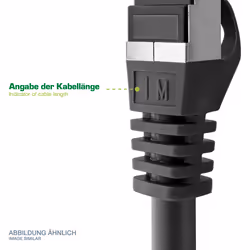 InLine Patch cable flat, U/FTP, Cat.6A, TPE senza alogeni, grigio, 0,5m