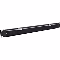 InLine 19" piastra di ingresso cavi con spazzola, 1U, RAL 9005 nero