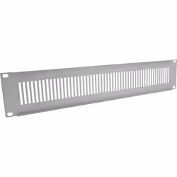 InLine 19" piastra cieca perforata, 2U, grigio RAL 7035