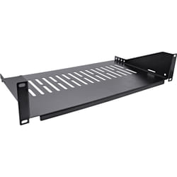 InLine 19" shelf, 250mm, 20kg, 2U, RAL 9005 nero