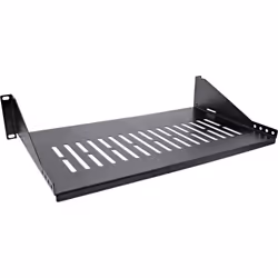 InLine 19" shelf, 250mm, 20kg, 2U, RAL 9005 nero