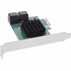 InLine Scheda di interfaccia , controller 4x SATA 6Gb/s, PCIe 2.0 (PCI-Express), PCIe, SATA, Maschio, A basso profilo, PCIe 2 ...